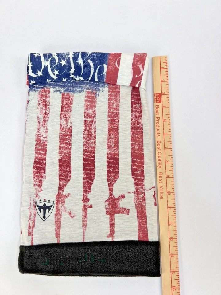 Máscara facial térmica forrada de lana con armaduras de sal We The People bandera estadounidense con armas Foto 4 de 4