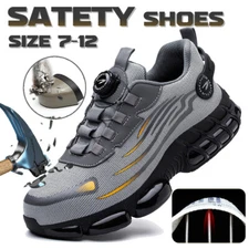US Men's Work Shoes Indestructible Sneakers Steel Toe Safety Shoes New Ourdoor