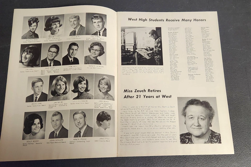 Anuario Dan Gable Senior High School suplemento de primavera 1966 icono de lucha libre  Foto 2 de 3