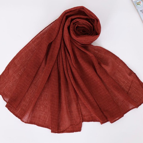 Voile Crinkle Scarf Women Muslim Hijab Shawl Wrap Headscarf Turban Plain Stoles - Picture 8 of 30