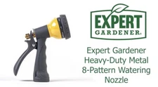 “NEW” Expert Gardener Heavy Duty 8 Pattern Spray Watering Nozzle Hose