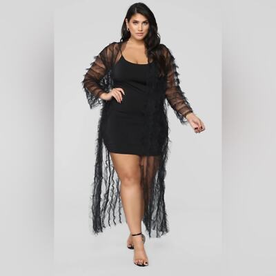 NWOT Fashion Nova Sheer Romance Mesh Kimono | eBay