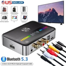 NFC Bluetooth 5.3 Transmitter Receiver 3.5mm AUX RCA Optical Adapter LED Display