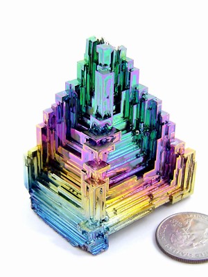 Butw AAA Grad Lab-Created Regenbogen Farbig Wismut Kristalle Lapidarium 3756P