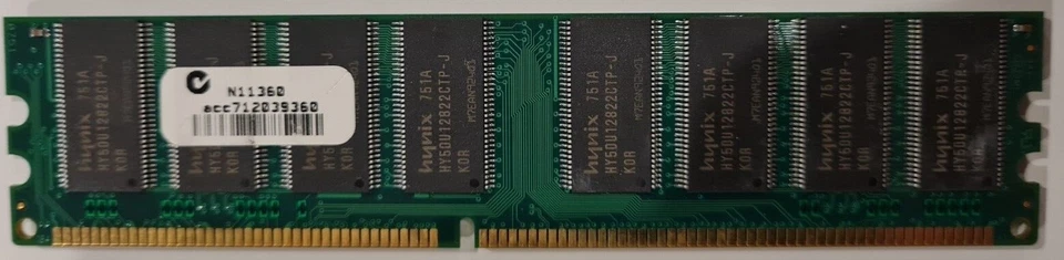 1 x Hynix 1GB PC3200 - LB128M64T40064M8 - Image 2 of 2