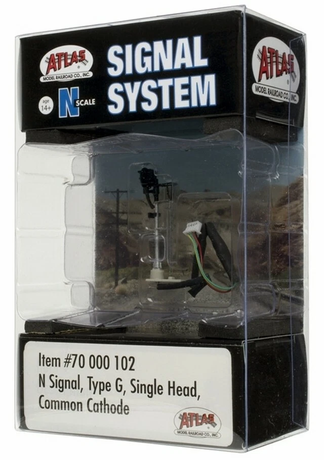 Atlas N Scale ~ New 2025 ~ Signal Type G ~ Single Head With LED's ~ 70000102 - Image 2 of 3