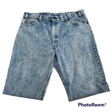 Vtg Levis 550 80s Orange Tab Stonewash Acid Wash 36x12 Denim Jean Cutoff Shorts