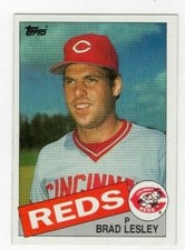 Brad Lesley 1985 Topps Baseball Base Common #597 Cincinnati Reds