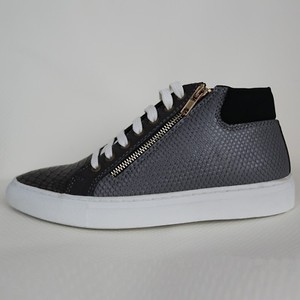 Scarpe da Uomo grigie finto Pitone Sneakers Sportive alte con cerniera  laterale | eBay