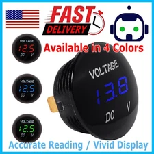 DC 12V-24V LED Panel Digital Voltage Volt Meter Display Voltmeter Motorcycle Car