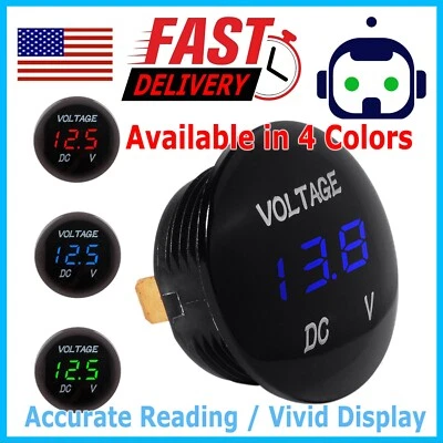 MINIDUINO DC 12V-24V LED Panel Digital Voltage Volt Meter Display Voltmeter Motorcycle Car