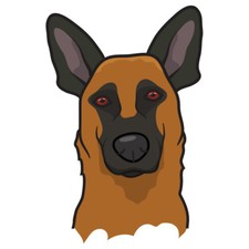 Belgian Malinois Dog Decal Dog Lover Decor Vinyl Sticker