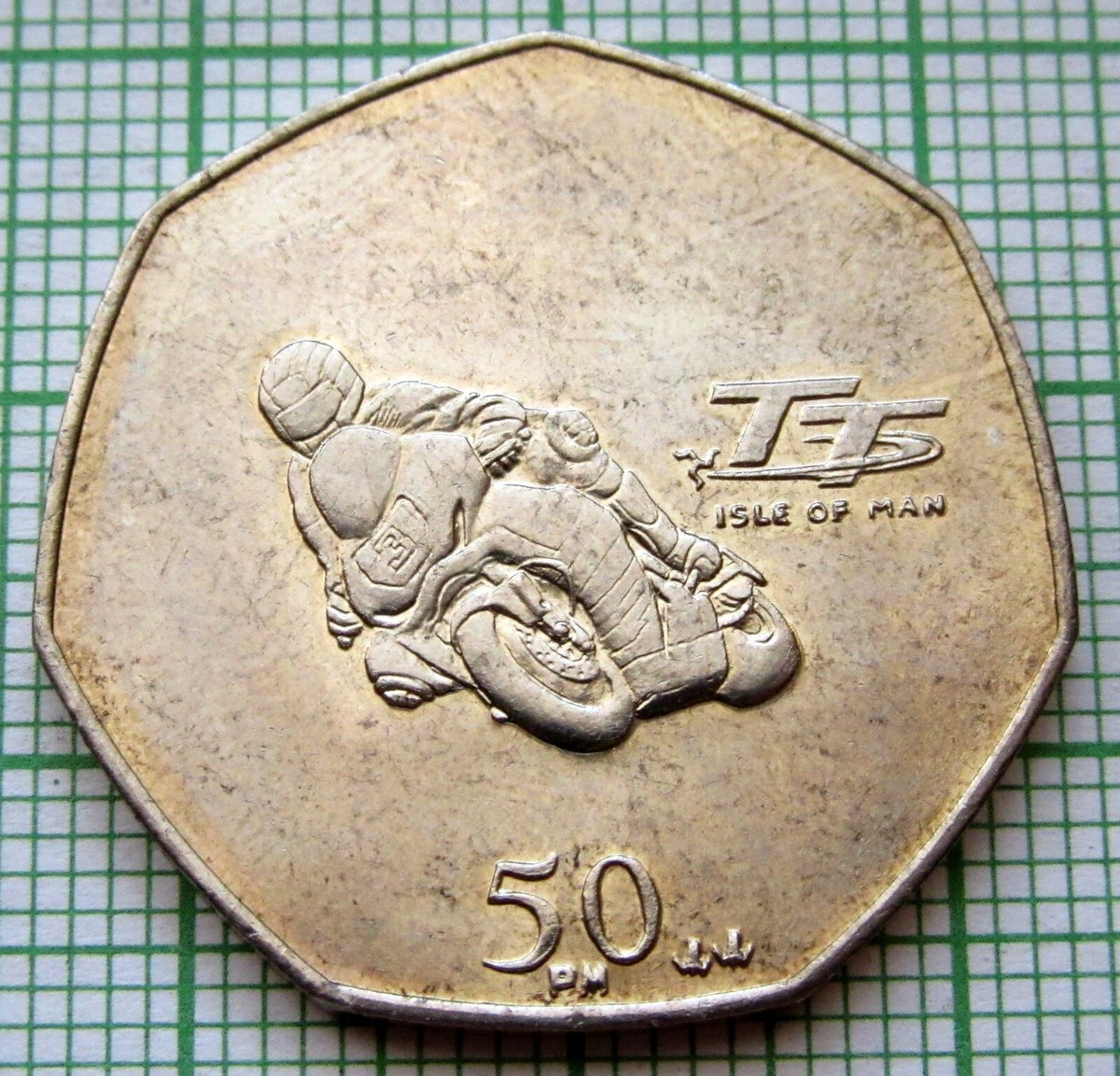 ISLE OF MAN 2014 AA 50 PENCE, Tourist Trophy Motorcycle Race, UNC | eBay