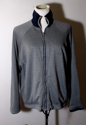 NIKE Gray Beige Full Zip Reversible Warm-Up Jacket Size M 8-10