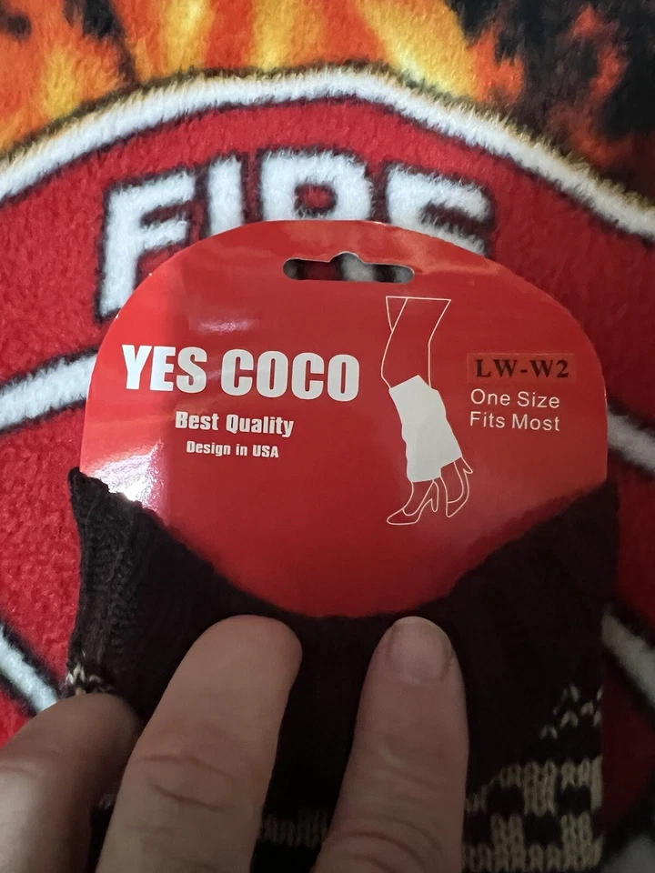 Calentadores de piernas - Yes Coco Calentadores de piernas de punto grueso suaves marrón talla única para la mayoría Foto 4 de 4