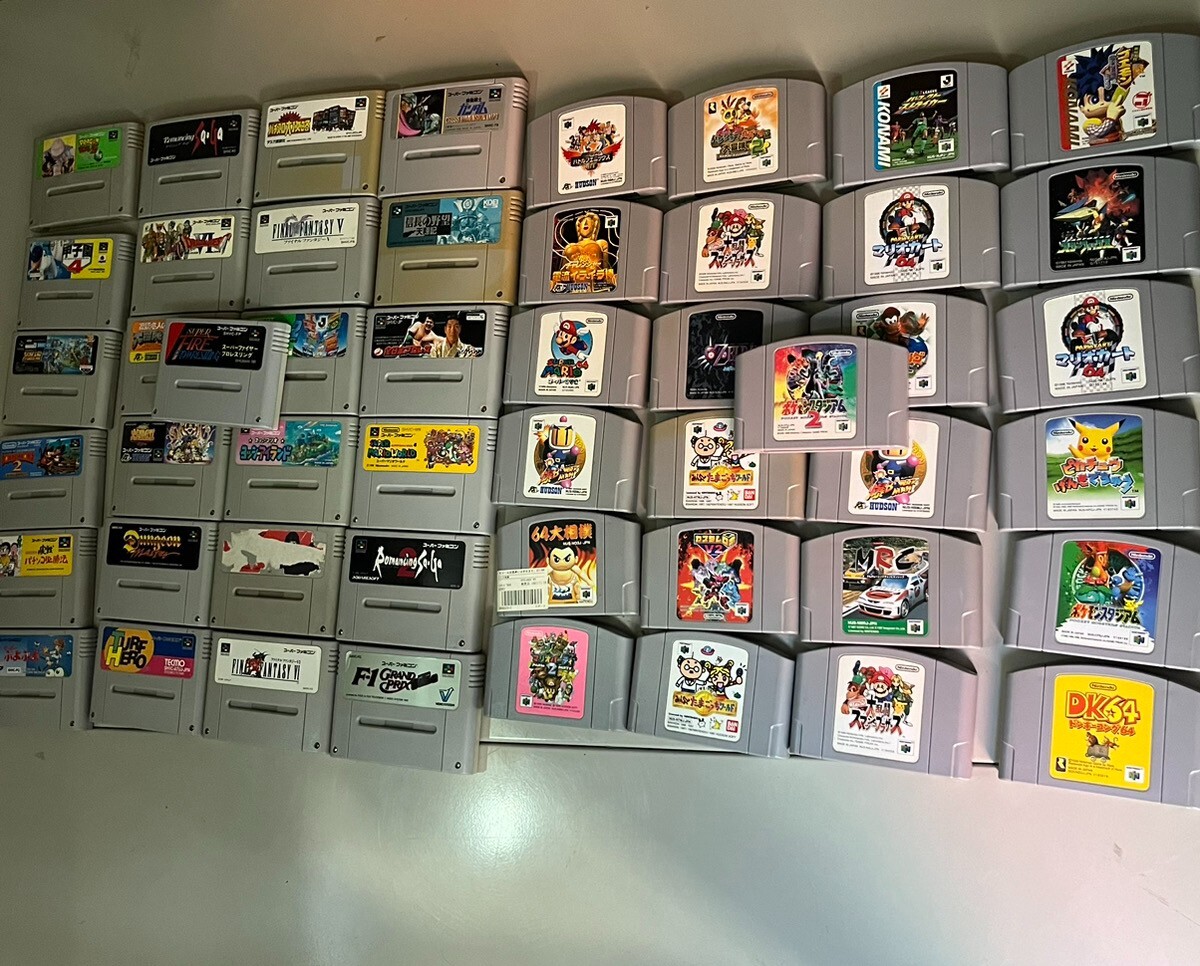 Nintendo Super Famicom / N64 Soft Cartridge random Lot 100