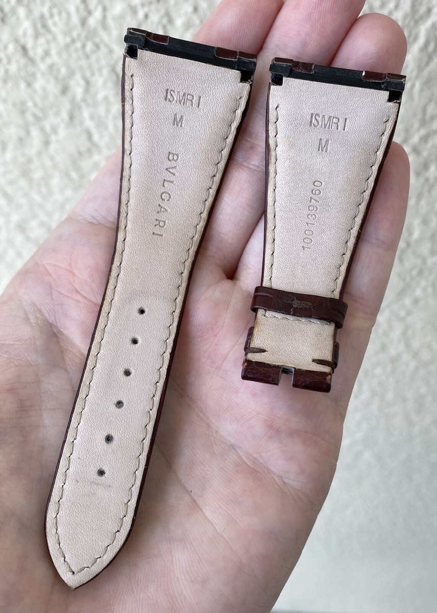 Authentic Bvlgari Octo 28mm x 18mm Brown Alligator Watch