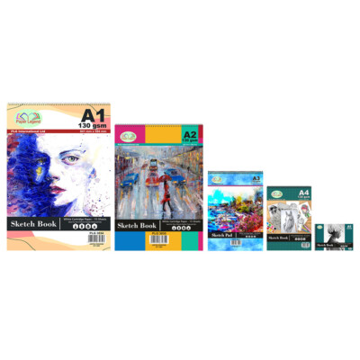 A1 Large Artist’s Sketch Pad Spiral Bound Hardback Sketch Pad 15 Sheets / 30 Pages Acid-Free White Sketch Paper For Artists Ideal For The Studio