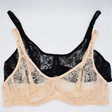 Hot Womens Bra Sexy Lingerie Unpadded See Through Lace Brassiere Bras Underwear