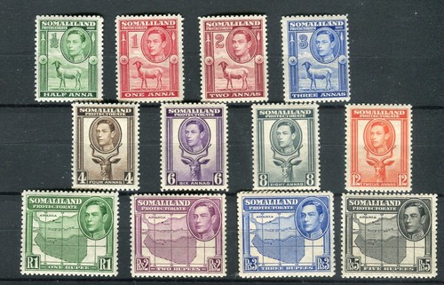 Somaliland Protectorate KGVI 1938 set of 12 SG93/104 MNH