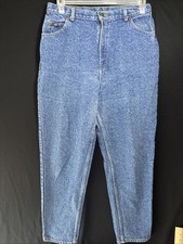 Vtg LEE Mom Jeans High Rise Blue Denim Taper Leg Women  s Sz 16M