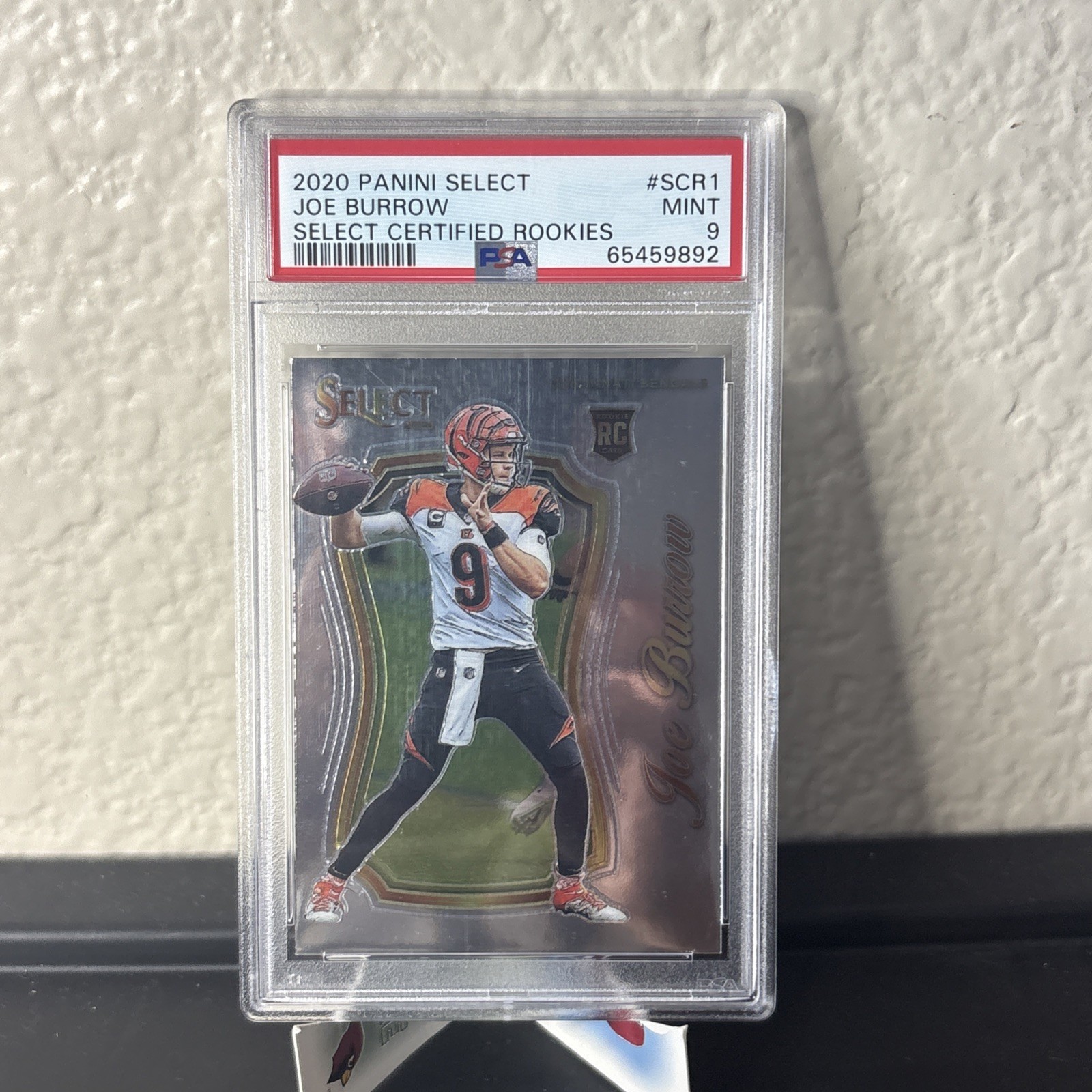 Joe Burrow 2020 Panini Select Certified Rookies #SCR1 Bengals Rookie PSA 9 MINT