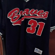 True Fan Atlanta Braves Maddux 31 MLB Jersey XL Navy Red White Baseball