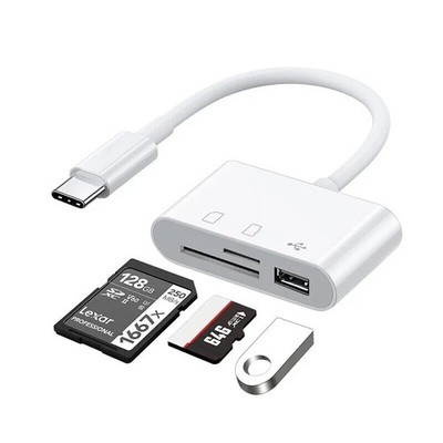 3in1 USB Stick, SD, Micro SD TF Card Reader Type C OTG Adapter For All Devices