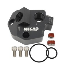  Improved Racing Oil Filter Relocation Adapter Ford 5.0 Coyote Gen 2-3 -10an B