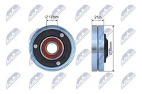 Spannrolle Keilrippenriemen NTY RNK-AU-071 FüR VW Touareg 7LA 7L6 7L7 FSI Audi