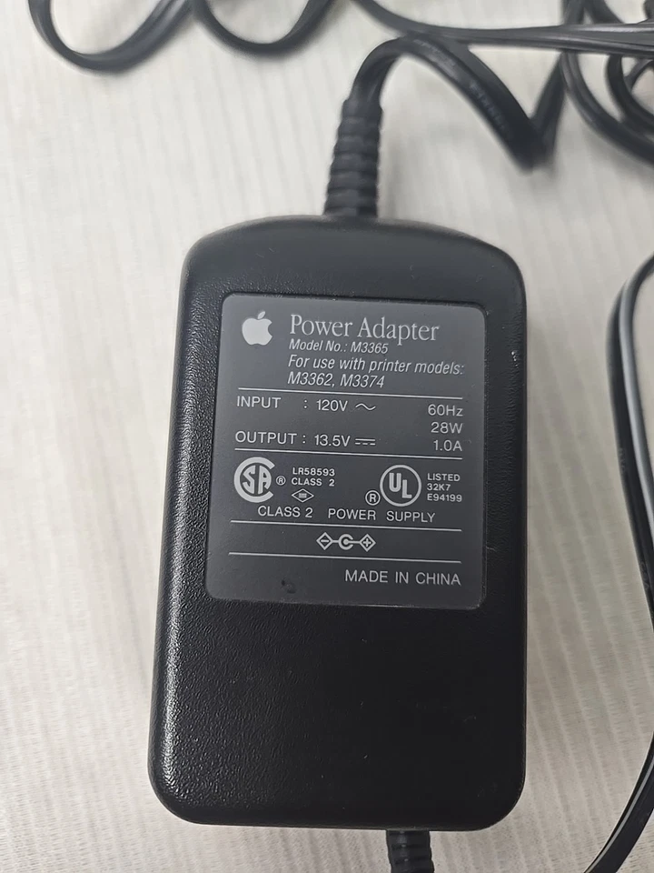 Adaptador de corriente Apple M3365 para impresora M3362, M3374 13,5 VDC 1,0A 28 W    Foto 2 de 4