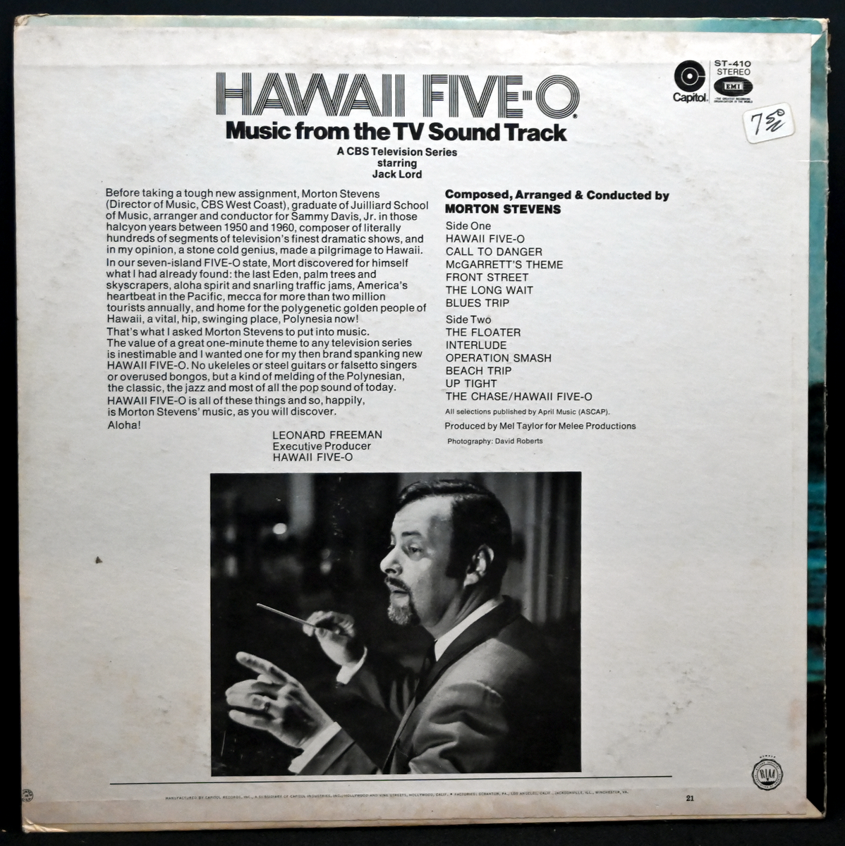 Hawaii Five‑O Original TV Soundtrack Capitol ST‑410 12