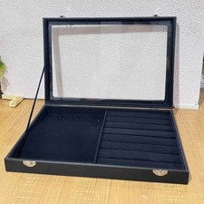 Storage Box With Cover, Transparent Dustproof Necklace, Ring Display