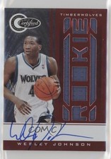 2010 Totally Certified Rookie Red Signatures 50/99 Wesley Johnson #169 Auto 2u3
