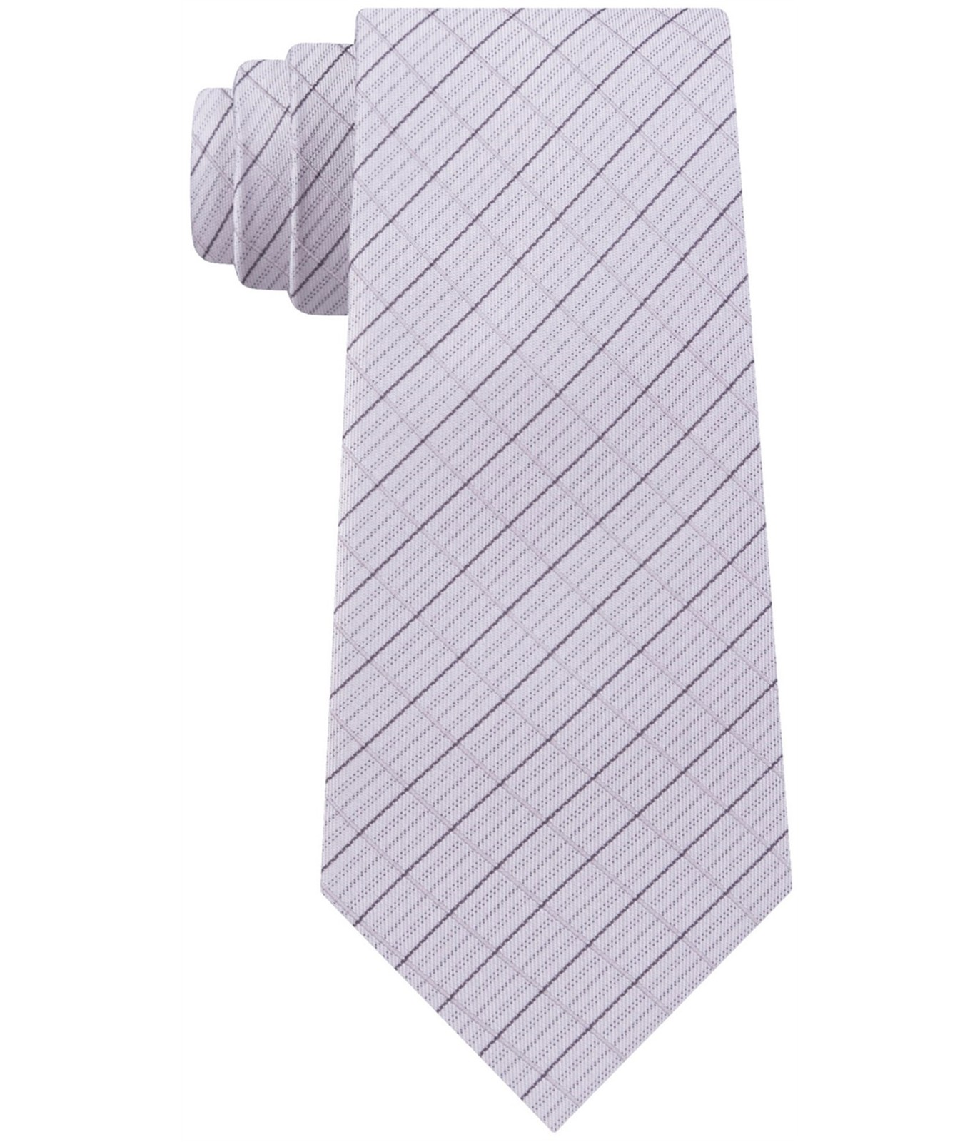 DKNY Mens Grid Slim Self-tied Necktie Grey One Size 5990₽