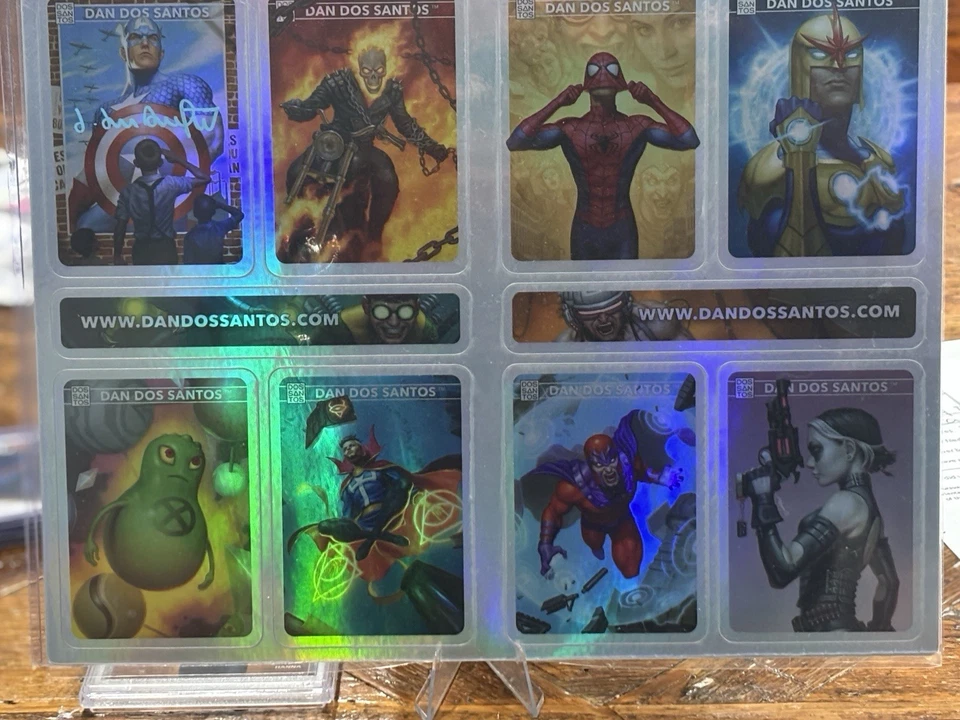 Skybox Marvel Masterpieces 2022 Dan Dos Santos OAX Sticker.  Autographed !!! - Image 2 of 2