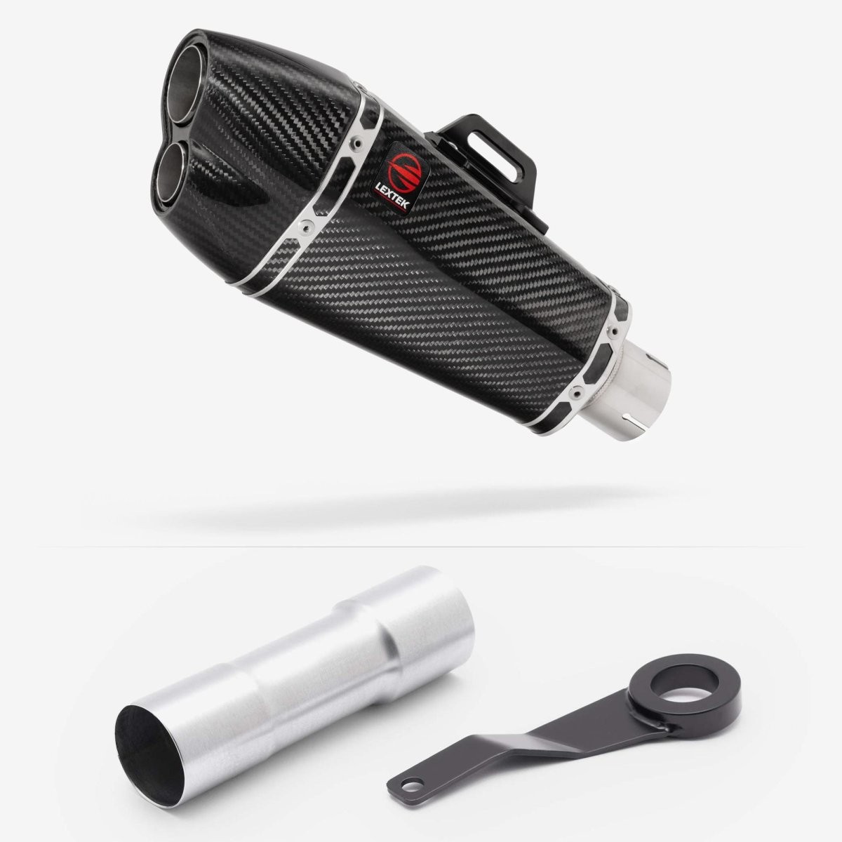 Lextek Carbon Fibre XP13C 210mm Exhaust System for Benelli TRK 702 X Clamp-on