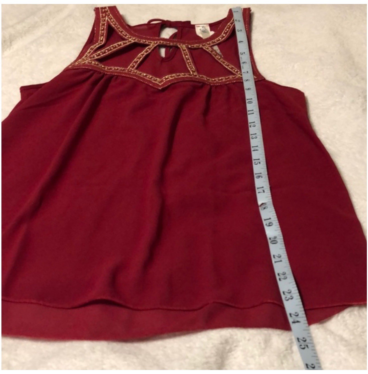 Ruby red cut out top - image 3
