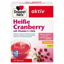 Doppelherz Heiße Cranberry - Vitamin C und Zink 10 Beutel (1er Pack), Weiß