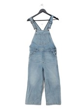 Fat Face Women's Jumpsuit UK 10 Blue Cotton with Elastane Wide-Leg Jumpsuit
