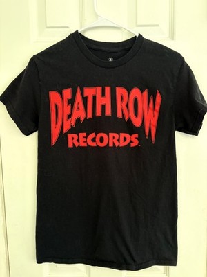 Vintage Death Row Records Graphic T-Shirt Unisex Small Black Red Rap Hip Hop Tee