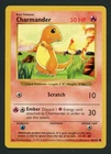 1999 Pokemon CHARMANDER Base Set SHADOWLESS Edition Non Holo Card 46/102 - LP