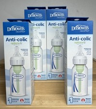4 Pack Of Dr. Brown's Options Narrow Anti-Colic Bottles 4oz - Level 1