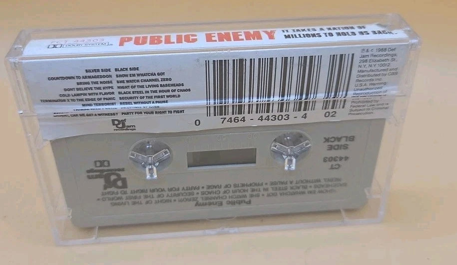 Public Enemy It Takes A Nation Of Millions To Hold Us Back Cassette Tape Rap - Image 2 of 4
