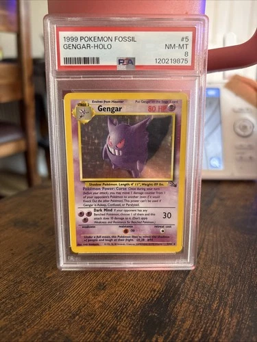 Gengar Holo 5/62 Fossil Set PSA 8 – 1999 WOTC Vintage Pokémon Card