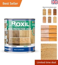 Wood Protection Cream 1L - Biocide Enhanced Waterproof Treatment for Outdoors