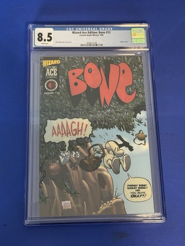 BONE Wizard ACE Edition #12 CGC 8.5 Jeff Smith Variant Cover Cartoon Books 1997