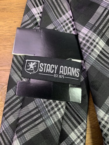 New Stacy Adam Lot Of 4 Ties Preppy Pointed Abstract Geometric Glen Check Plaid - Picture 6 of 19