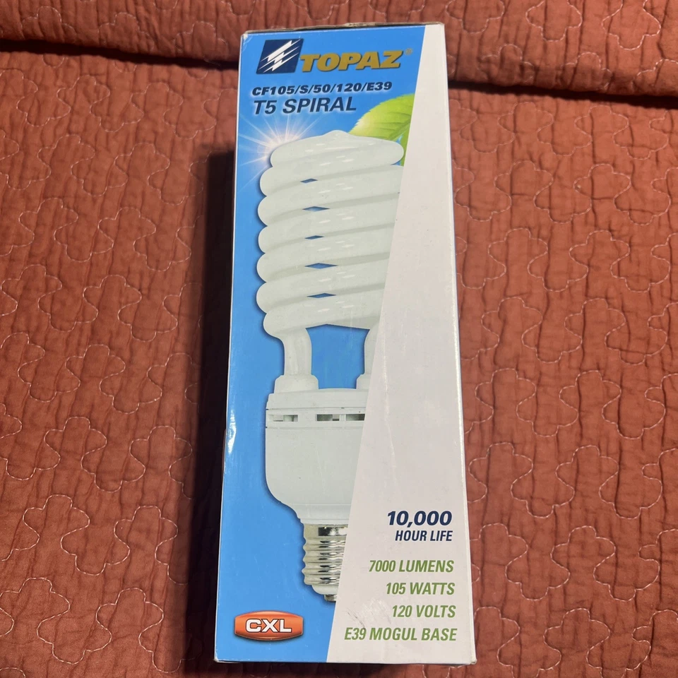 Topaz Compact Fluorescent High Lumen T5 Spiral Lamp 120V E39 Mogul Base - Image 4 of 4
