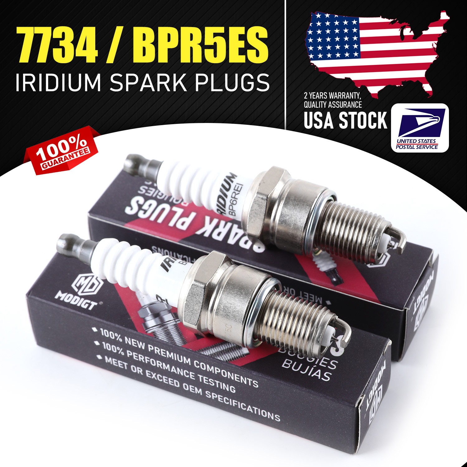24PCS Fit For NGK 7734 BPR5ES Iridium SPARK PLUGS For SMALL ENGINE STANDARD PLUG